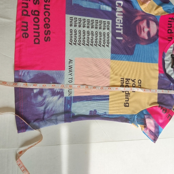 SHEIN graphic, colorful tee with quotes size M - Picture 4 of 4